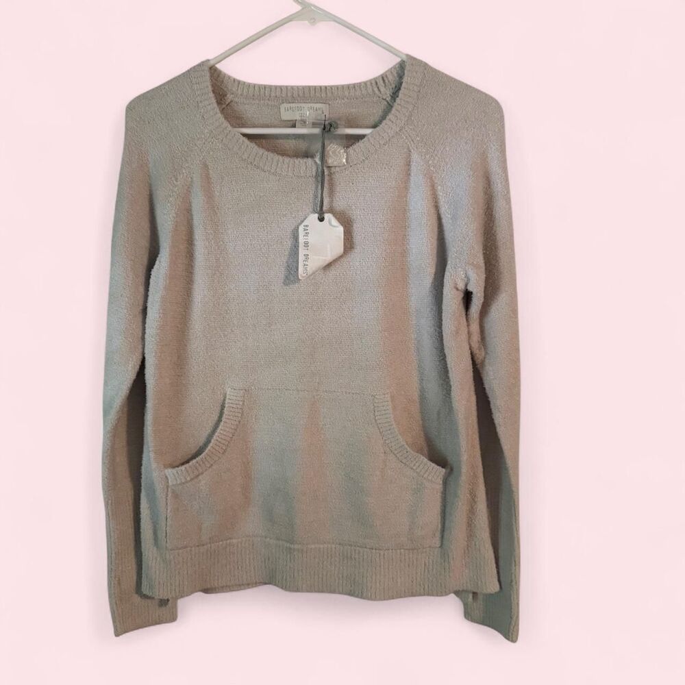 NWT Barefoot Dreams CozyChic Lite Raglan Pullover Sweater Small